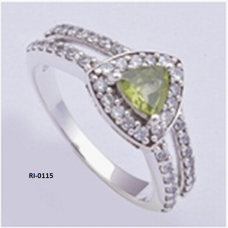 Peridot Gemstone,925 Sterling Silver Ring,Ri-0115